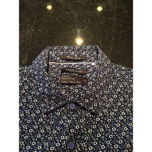 Denim & Flower Slim Fit Button Up
